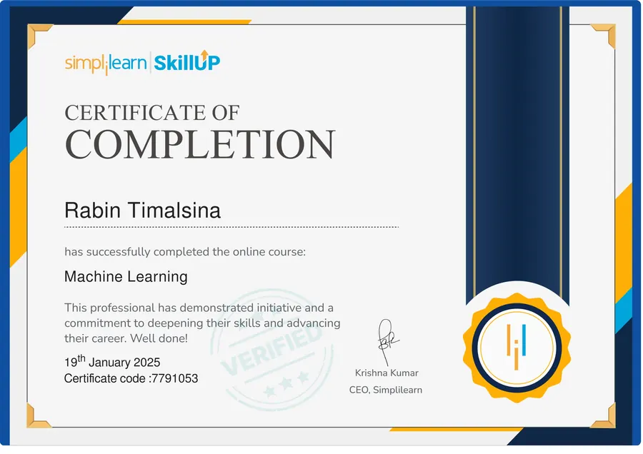 Machine Learning — Simplilearn